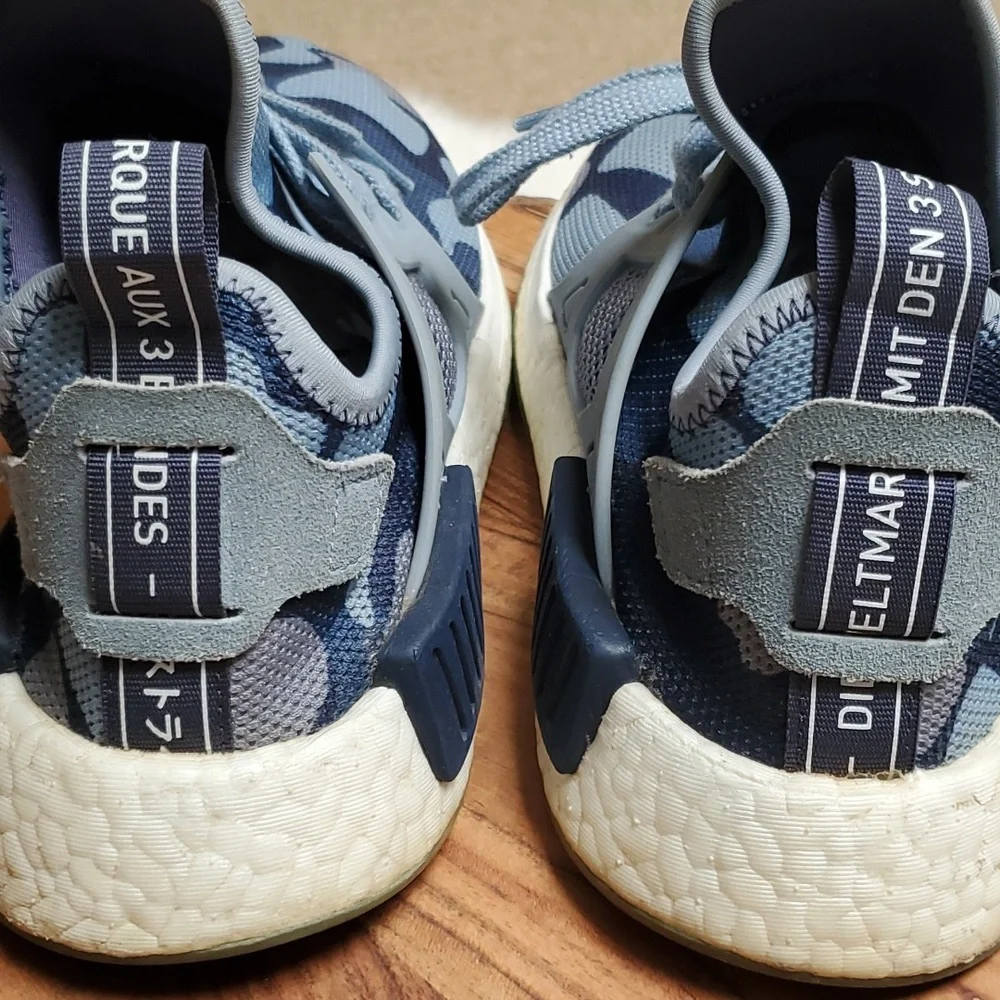 Adidas NMD XR1 Blue Camo Sneakers Size 6